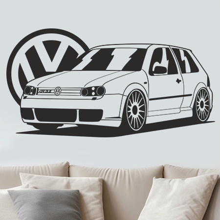 Naklejka na ścianę Volkswagen Golf R32